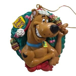 Vintage 1998 Hanna Barbera Scooby Doo Christmas Ornament Scooby Snacks Wreath